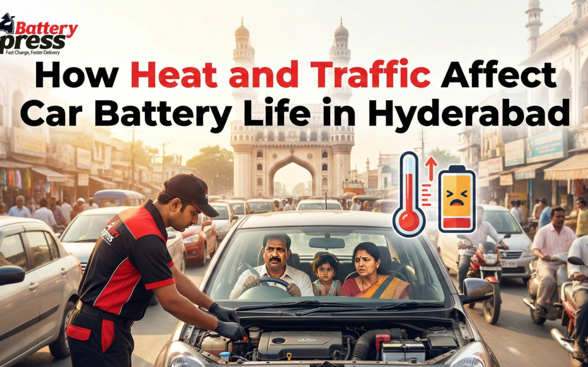 Heat and Traffic Car Battery Life Hyderabad